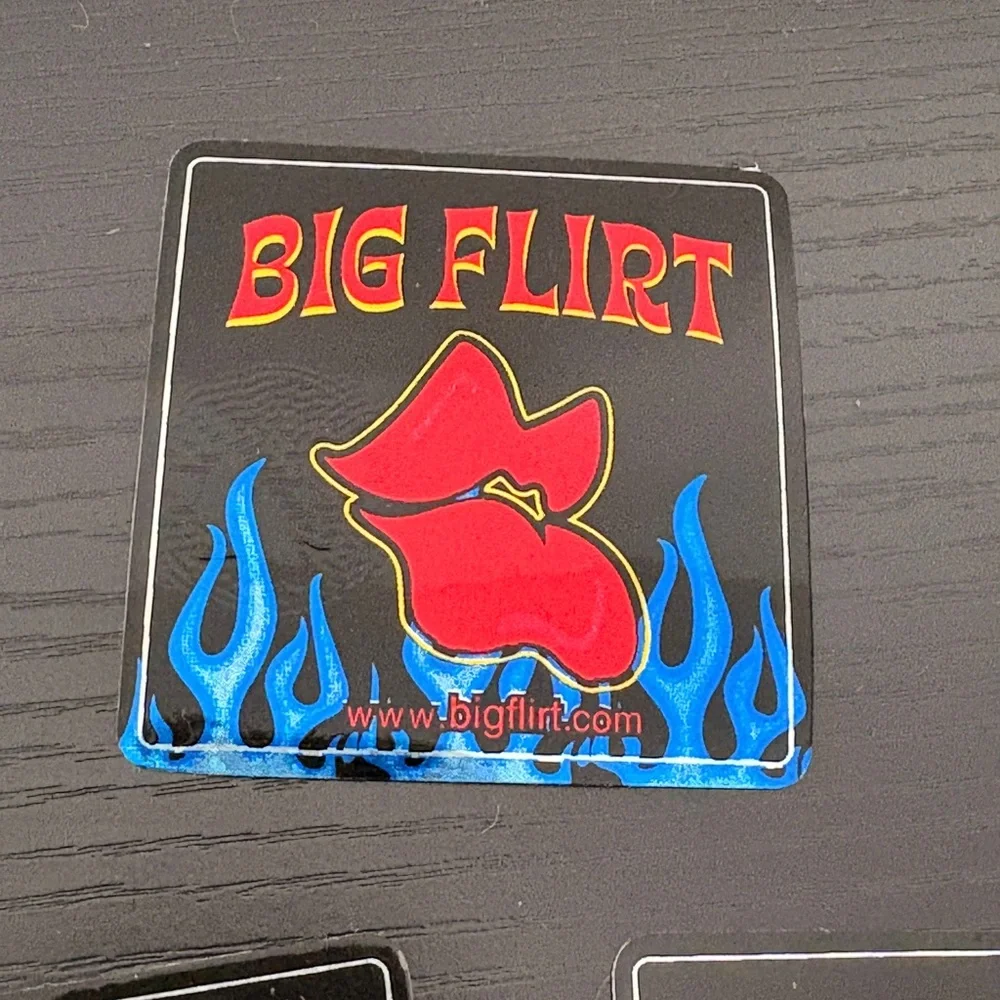 Vintage Y2K Big Flirt Red and Blue Stickers - Picture 11 of 13